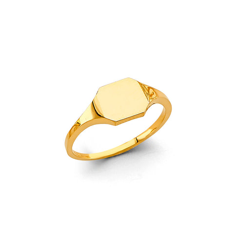 14K Yellow Gold Signet Ring