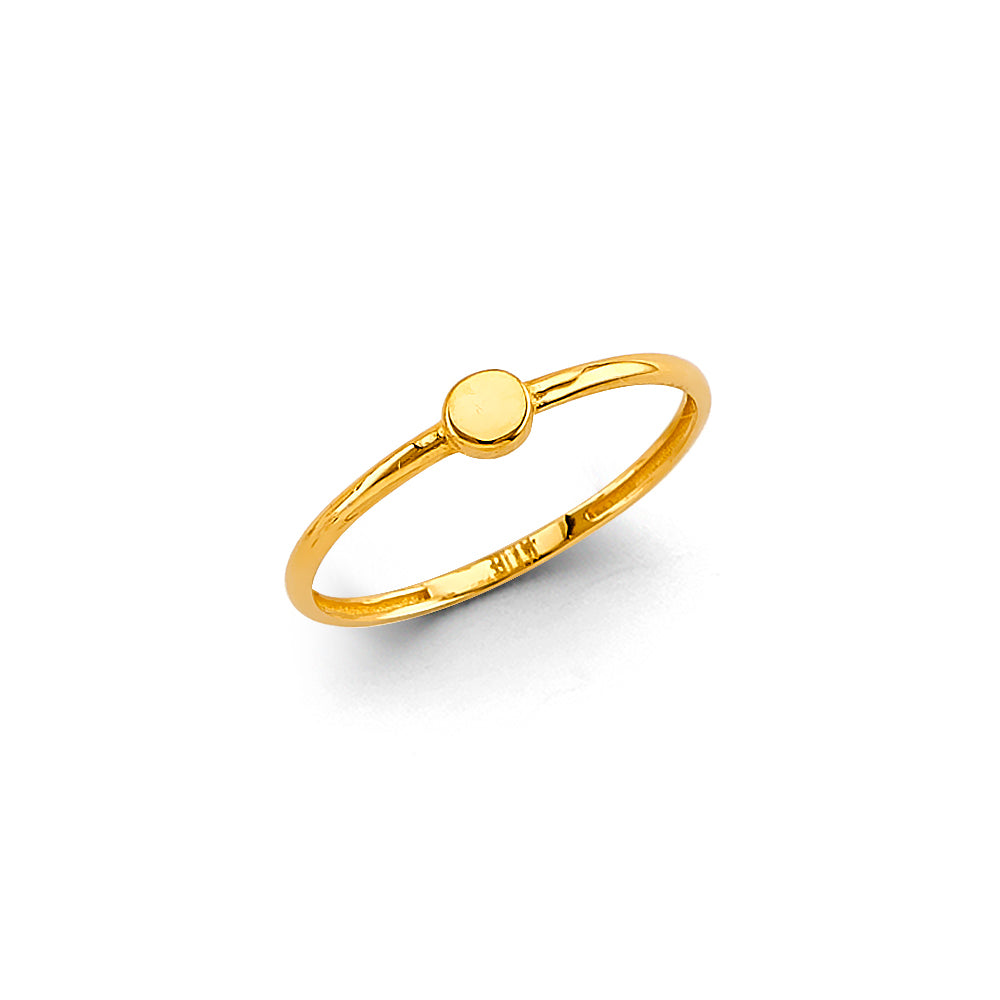 14K Yellow Gold Round Head Stackable Ring