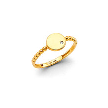 Load image into Gallery viewer, 14K Yellow Gold CZ Round Ladies Ring