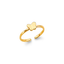 Load image into Gallery viewer, 14K Yellow Gold Butterfly Toe Ring