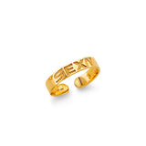 14K Yellow Gold Sexy Toe Ring