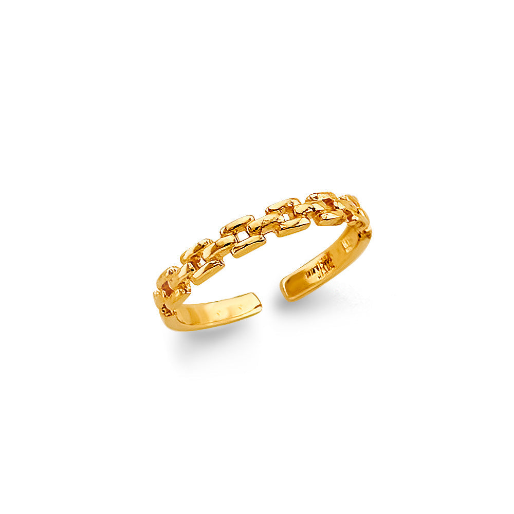 14K Yellow Gold Link Style Toe Ring