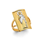 14K Two Tone Gold St. Jude Ring