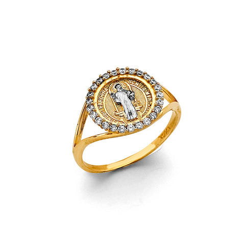 14K Two Tone Gold San Benito CZ Ring