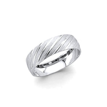 Load image into Gallery viewer, 14K White Gold Round Men&#39;s Wedding Band