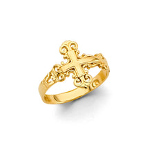 Load image into Gallery viewer, 14K Yellow Gold Cross Ring