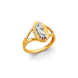 14K Two Tone Gold Guadalupe Babies Ring