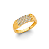 14K Yellow Gold CZ Ladies Ring