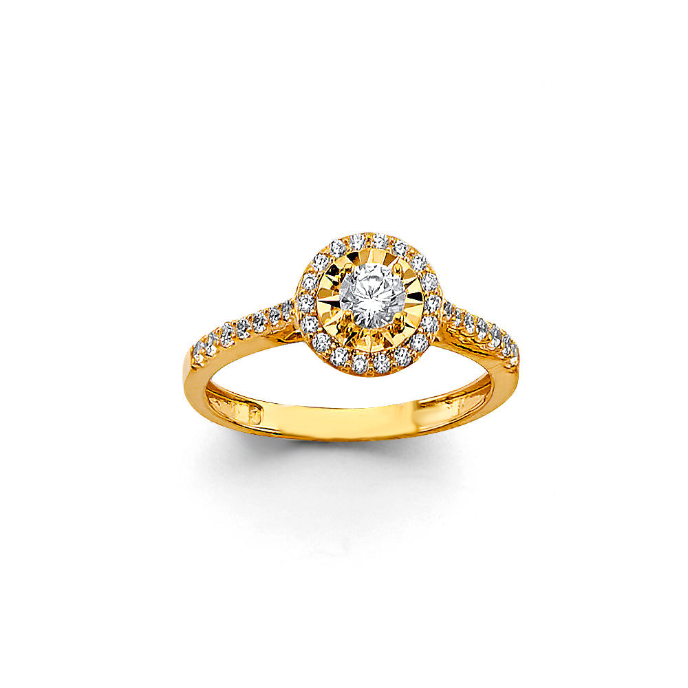 14K Yellow Gold CZ Ring Or Set