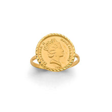 Load image into Gallery viewer, 14K Yellow Gold Round Queen Eliczbeth Ring Or Set