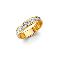 Load image into Gallery viewer, 14K Two Tone Gold 5mm DC Wedding Band