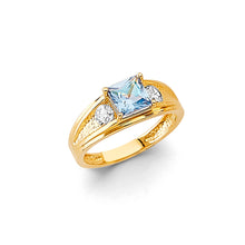 Load image into Gallery viewer, 14K Yellow Gold Square CZ Ring