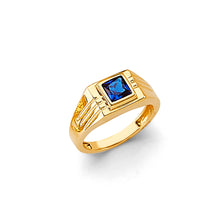 Load image into Gallery viewer, 14K Yellow Gold CZ Square Ring