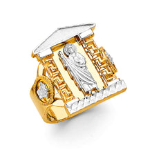 Load image into Gallery viewer, 14K Two Tone Gold St. Jude Frame Men&#39;s Ring