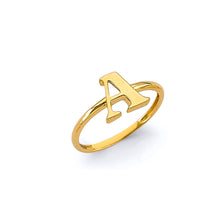 Load image into Gallery viewer, 14K Yellow Gold Polish Initial Ring