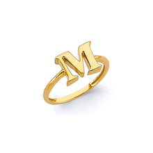 Load image into Gallery viewer, 14K Yellow Gold Polish Initial Ring