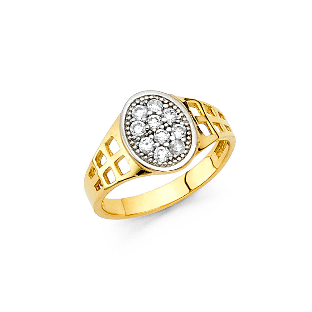 14K Yellow Gold Baby CZ Ring