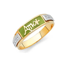 Load image into Gallery viewer, 14K Yellow Gold CZ Glow In Dark Men&#39;s Wedding Band