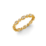 14K Yellow Gold CZ Eternity Band