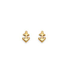 Load image into Gallery viewer, 14K Yellow Gold Zodiac Sagittarius Stud Earrings With Screw Back