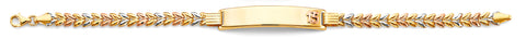 14K Tri Color Gold ID 15 Years Bracelet