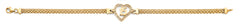 14K Two Tone Gold CZ 15 Years Heart Bracelet