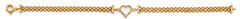 14K Yellow Gold Heart Center Bracelet