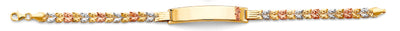 14K Tri Color Gold St Jude ID Bracelet