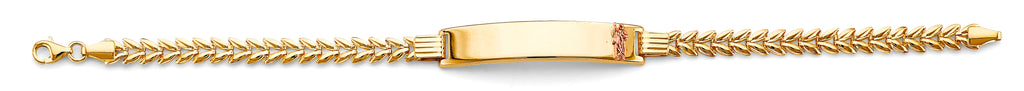 14K Two Tone Gold St Jude ID Bracelet