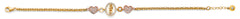 14K Tri Color Gold  Guadalupe And Heart CZ Bracelet