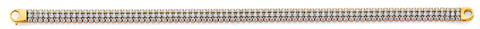 14K Tri Color Gold 3 Line Tennis Bracelet