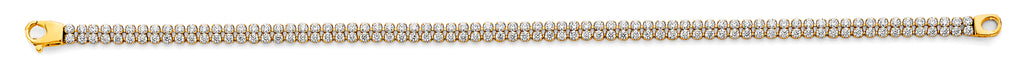 14K Yellow Gold 2 Line Tennis Bracelet