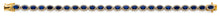 Load image into Gallery viewer, 14K Yellow Gold CZ Blue Stone Bracelet