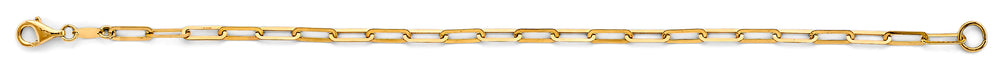 14K Yellow Gold Flat Paperclip Bracelet