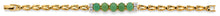 Load image into Gallery viewer, 14K Yellow Gold CZ Jade Bracelet