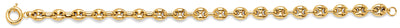 14K Yellow Gold Puffed Mariner Bracelet
