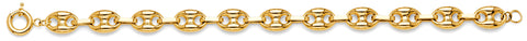 14K Yellow Gold Mariner Puffed Bracelet