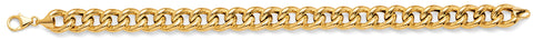 14K Yellow Gold Hollow Roundish Curb Bracelet