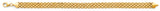 14K Yellow Gold Hollow Bismark Style Bracelet