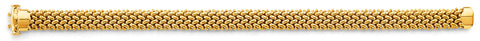 14K Yellow Gold Hollow Mesh Design Bracelet