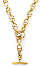 Load image into Gallery viewer, 14K Yellow Gold Hollow Marier Bracelet With Fancy Lock