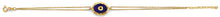 Load image into Gallery viewer, 14K Yellow Gold Fancy Blue Evil Eye Bracelet