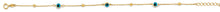 Load image into Gallery viewer, 14K Yellow Gold Sky Blue Color Evil Eye Bracelet