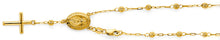 Load image into Gallery viewer, 14K Yellow Gold 3mm Moon Cut Ball Rosary Bracelet With Virgin Mary