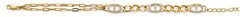 14K Yellow Gold Oval CZ Fancy Bracelet