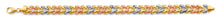 Load image into Gallery viewer, 14K Tri Color Gold Fancy Hollow Bracelet