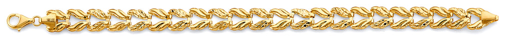 14K Yellow Gold Hollow Fancy Bracelet