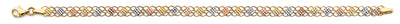 14K Tri Color Gold DC Bracelet