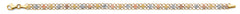 14K Tri Color Gold DC Bracelet