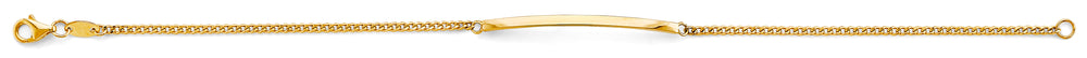 14K Yellow Gold Center ID With Balls Bracelet